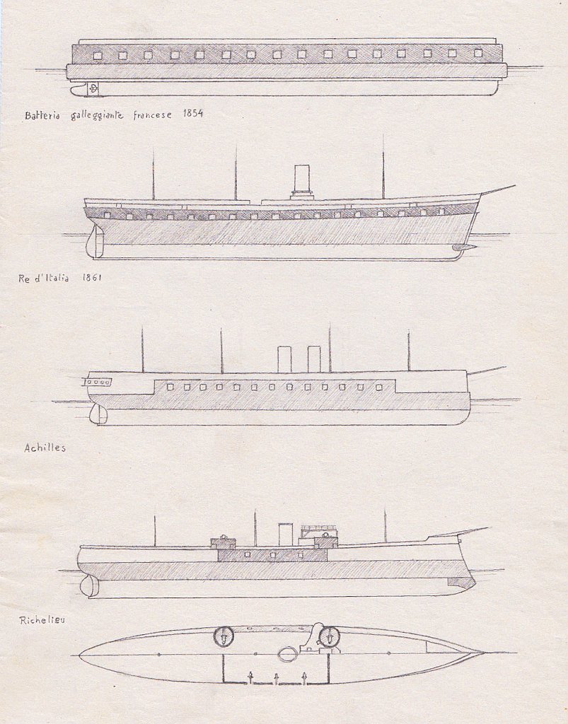 16-batteria galleggiante 1854-Re d'Italia 1861-Achilles-Richelieu  94